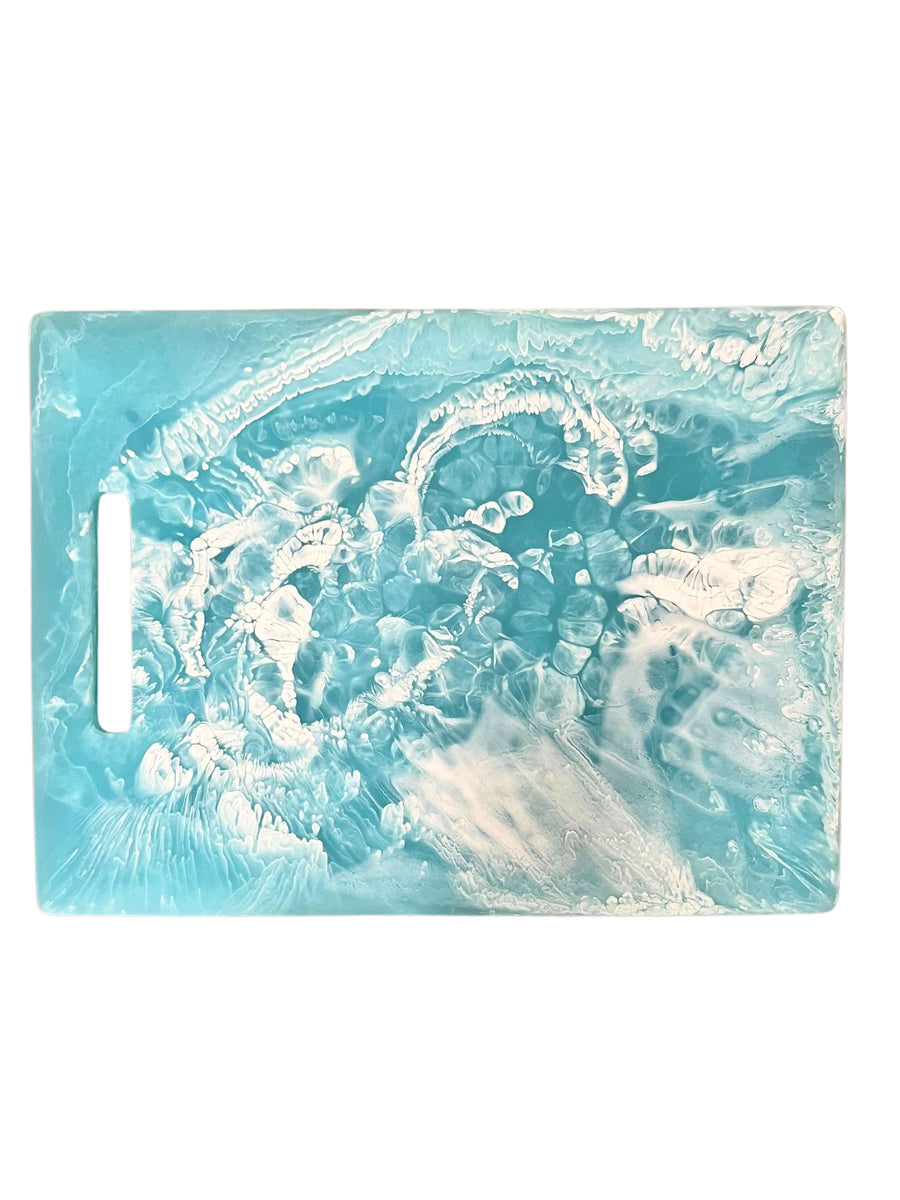 Swirl Colored Resin Rectangle Chopping Board
