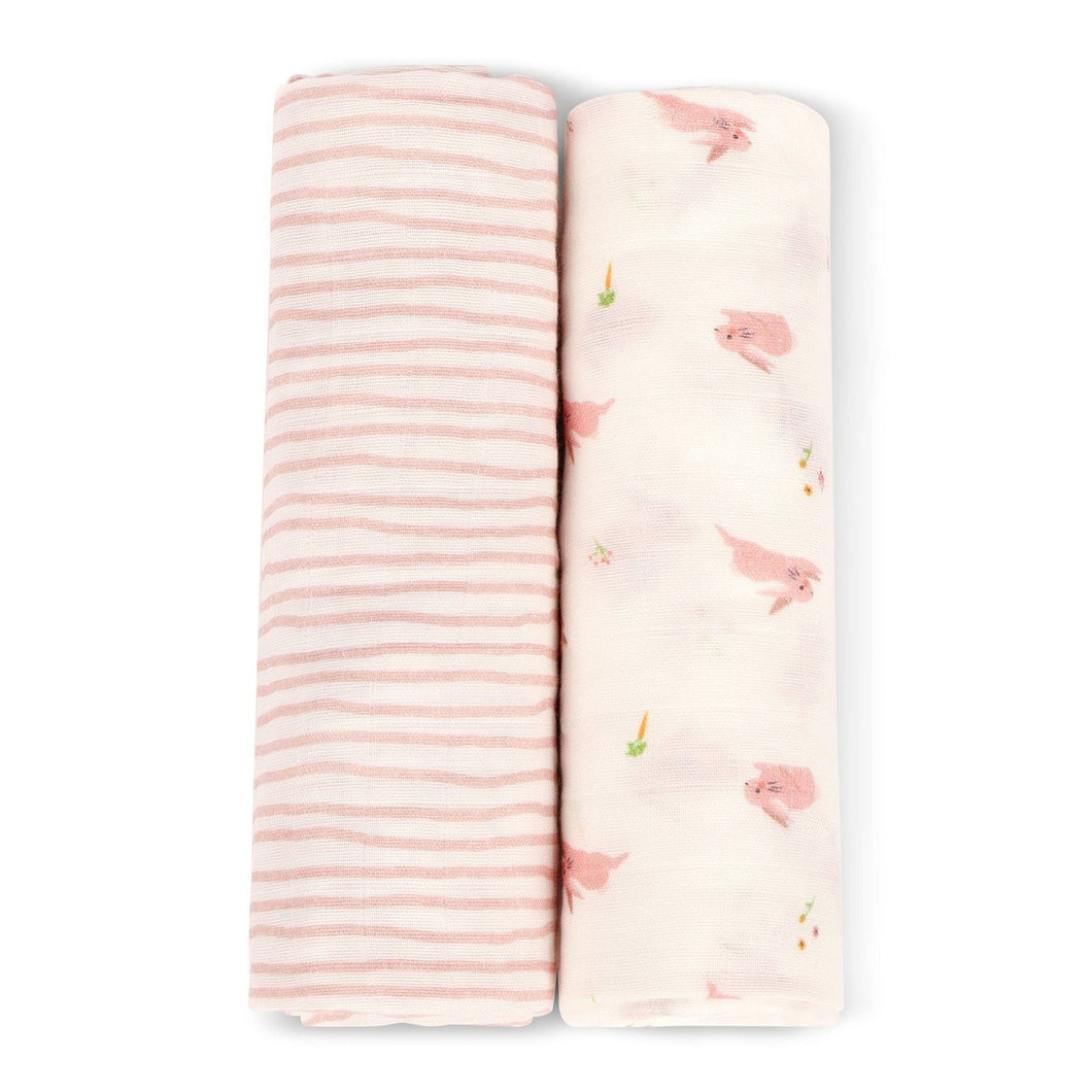 Bunny & Pink Swaddle Set