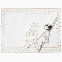 Load image into Gallery viewer, Stitched Metallic Gold Placemat
