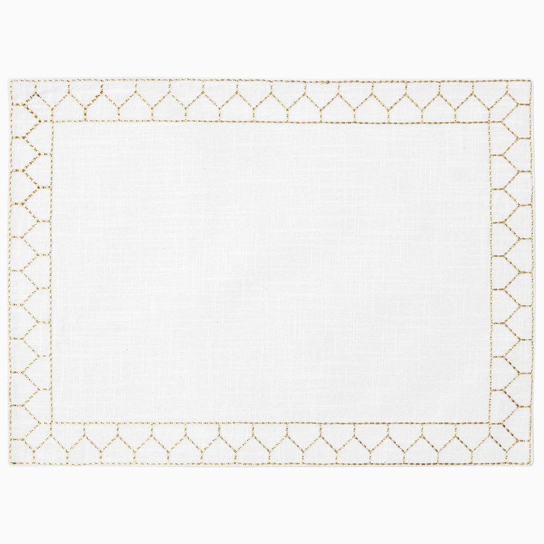 Stitched Metallic Gold Placemat