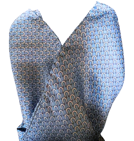 Get Lucky Italian Silk Pocket Square | Blue