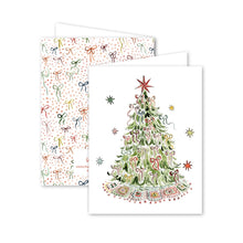 Load image into Gallery viewer, Paper Chain Tree Holiday Cards, Boxed Set of 8
