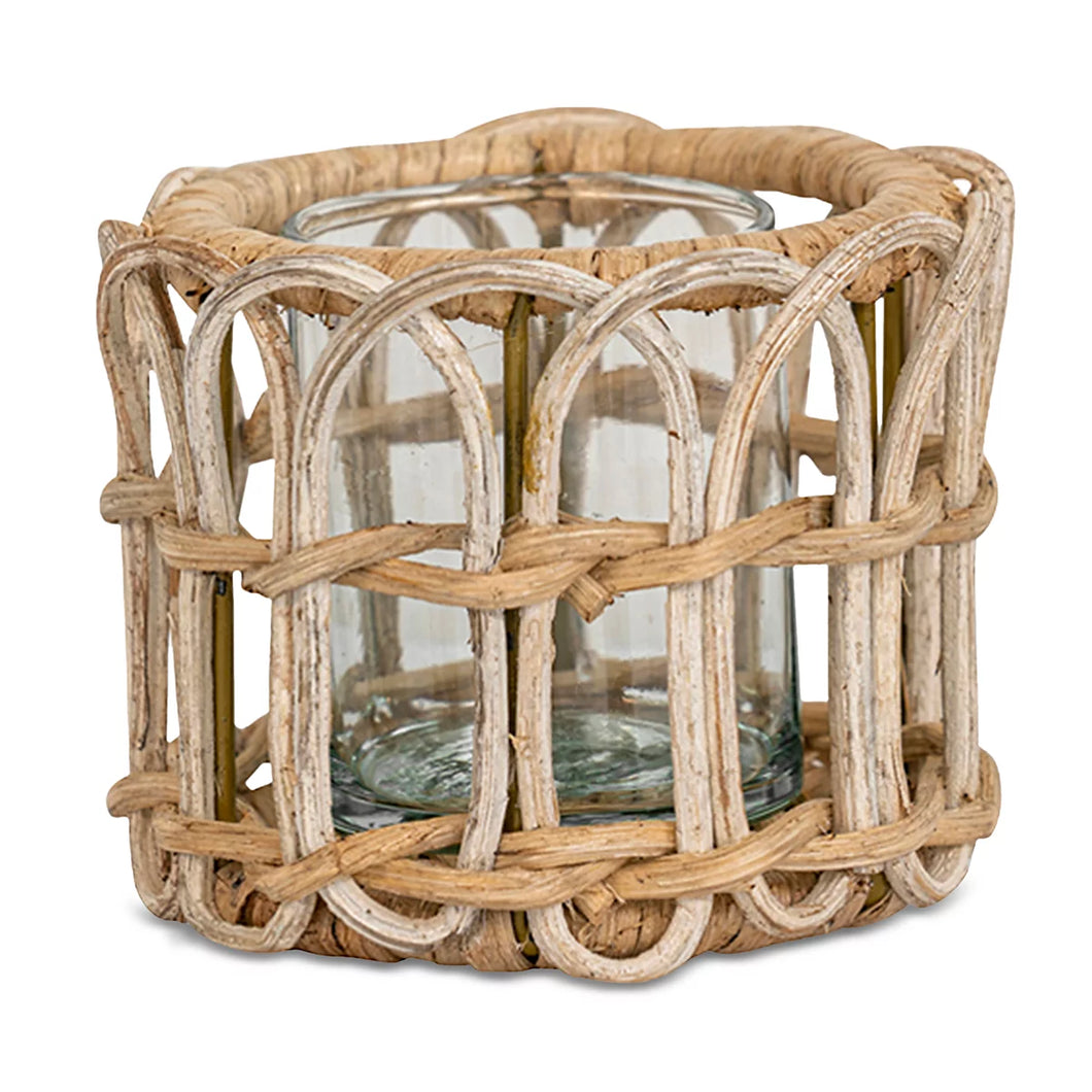 Provence Rattan Tealight, Whitewash