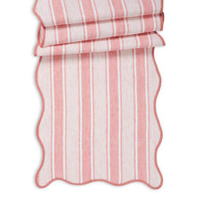 Load image into Gallery viewer, Cabana Stripe Table Runner, Coral
