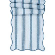 Load image into Gallery viewer, Cabana Stripe Table Runner, Ocean
