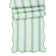 Load image into Gallery viewer, Cabana Stripe Table Runner, Seagrass
