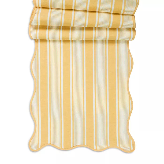 Cabana Stripe Table Runner, Sunshine