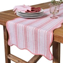 Load image into Gallery viewer, Cabana Stripe Table Runner, Coral
