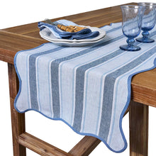 Load image into Gallery viewer, Cabana Stripe Table Runner, Ocean
