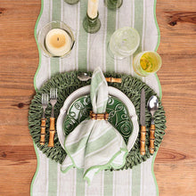 Load image into Gallery viewer, Cabana Stripe Table Runner, Seagrass
