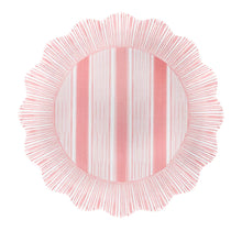 Load image into Gallery viewer, Cabana Stripe Melamine Dinner Plate, Coral
