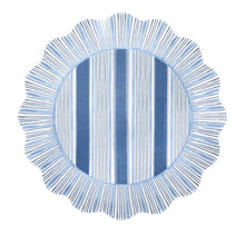 Load image into Gallery viewer, Cabana Stripe Melamine Dinner Plate, Ocean
