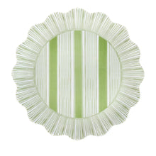 Load image into Gallery viewer, Cabana Stripe Melamine Dessert/Salad Plate, Seagrass
