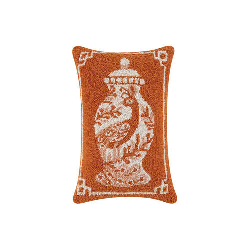 Orange Chinoiserie Hook Pillow