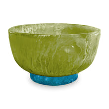 Load image into Gallery viewer, RESIN Rio Small Bowl with Base, Green &amp; Blue
