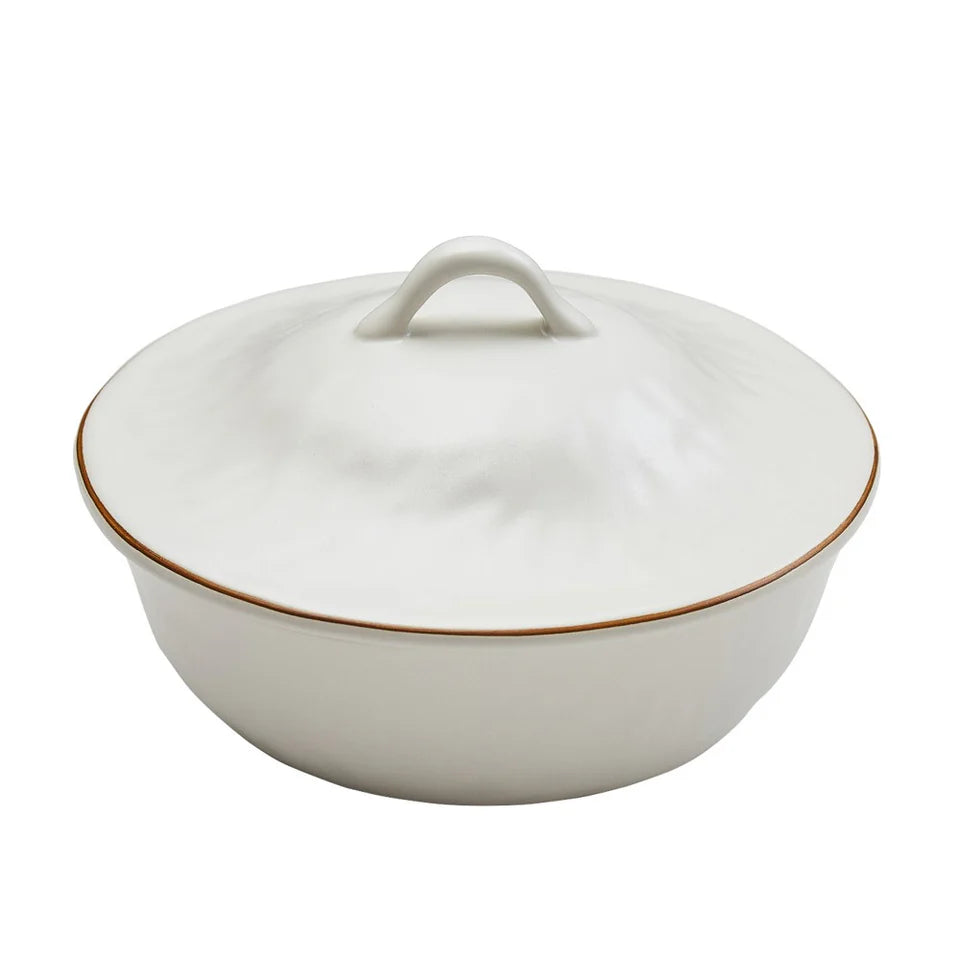 Cantaria Covered Casserole, Paperwhite