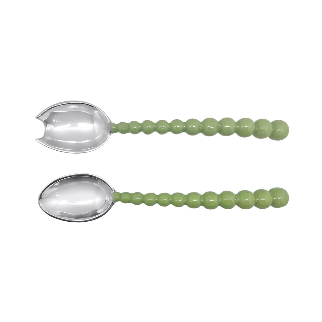 Pearled Green Salad Servers, Lg