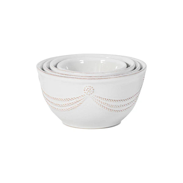 Berry & Thread Nesting Prep Bowls Set of 3, Whitewash