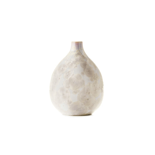 Small Crystalline Teardrop Vase, Candent