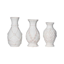 Load image into Gallery viewer, Jardins du Monde Mini Vase Trio Set/3pc, Whitewash
