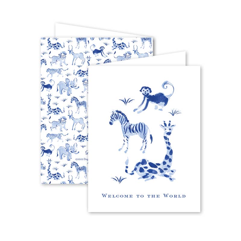 Blue Safari Welcome Card