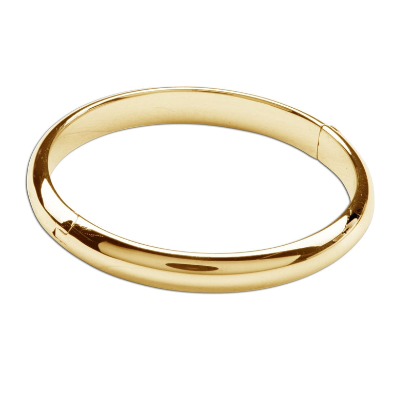 Gold Classic Bangle, Adult Lg