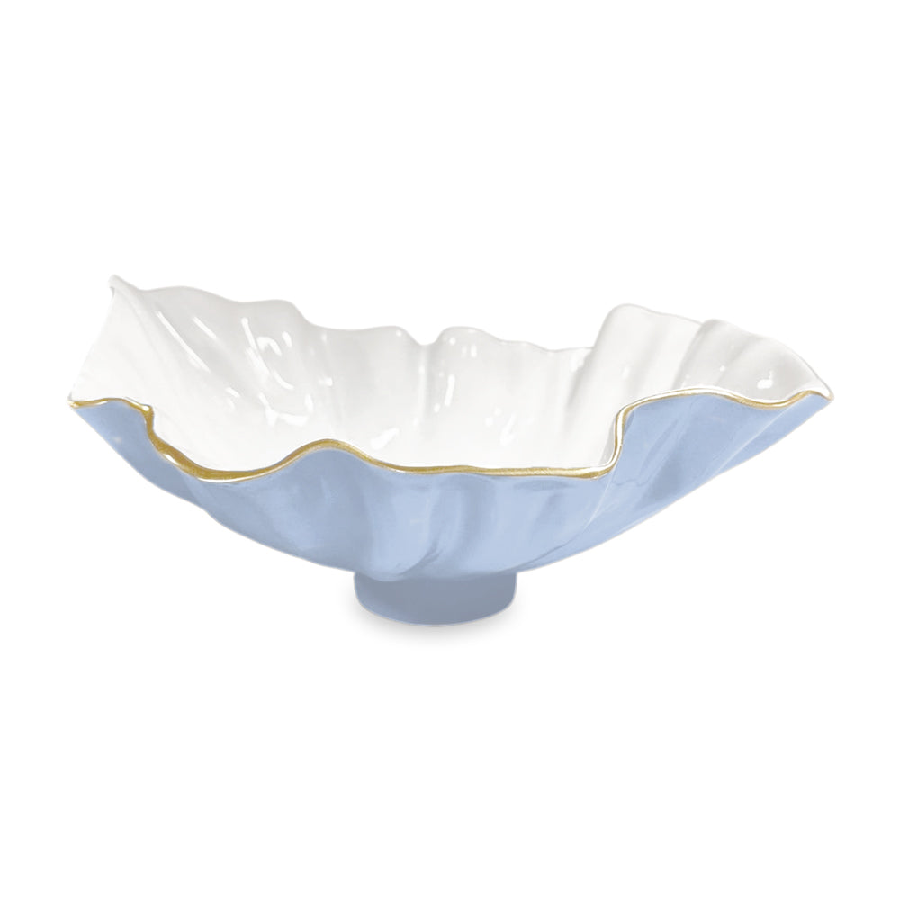 ENCANTO Bloom Medium Bowl, Periwinkle & White