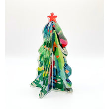 Load image into Gallery viewer, 3-D Adorned Acrylic Christmas Tree, Dark Green
