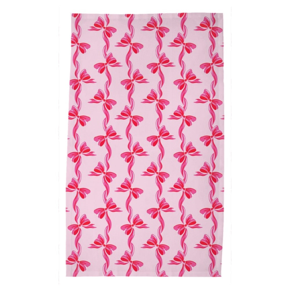 Ribbon Trellis Poly Twill Tea Towel