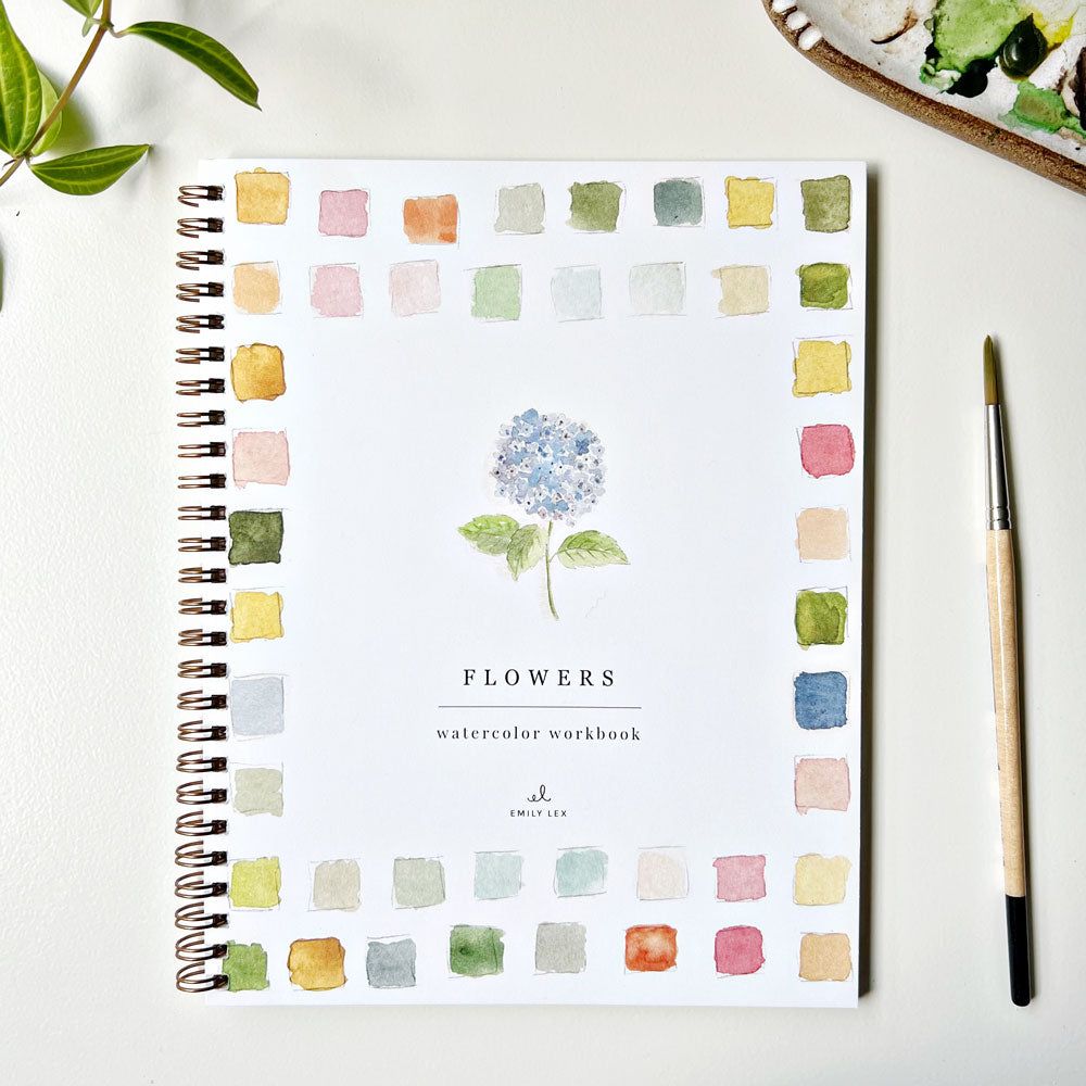 Flowers Watercolor Workbook