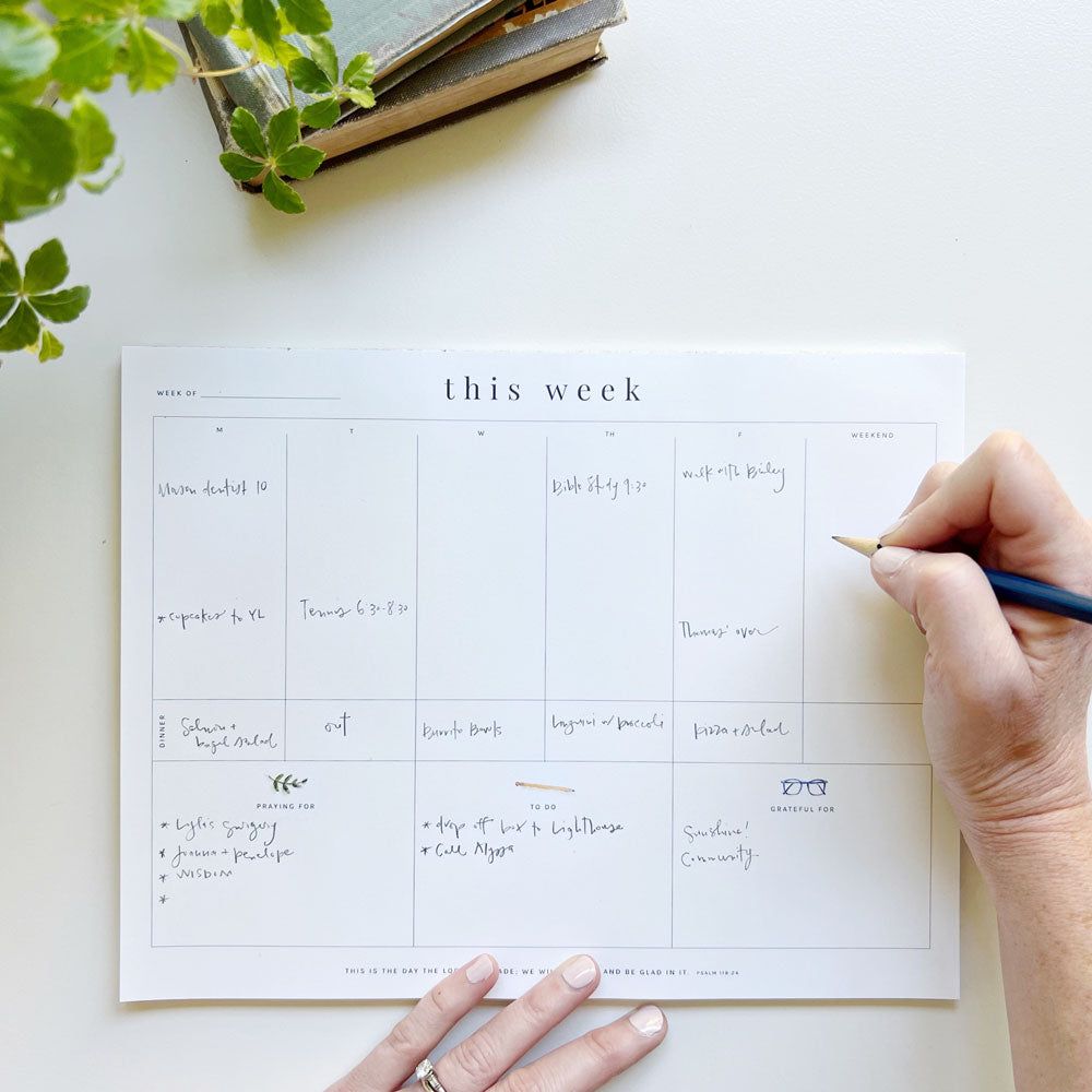 This Week- Weekly Planner Notepad