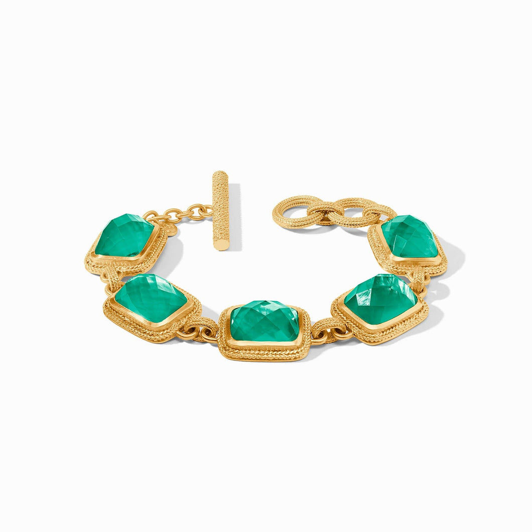 Cheval Stone Bracelet, Iridescent Emerald Green