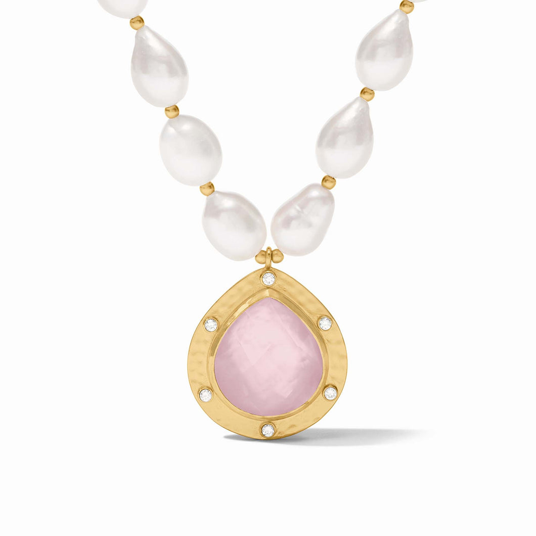 Clementine Statement Necklace, Iridescent Rose