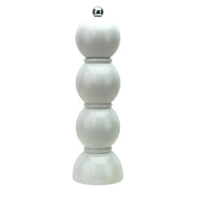 Load image into Gallery viewer, White Lacquer Bobbin Salt or Pepper Mill
