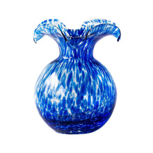 Load image into Gallery viewer, Hibiscus Small Fluted Vase, Cobalt Tortoiseshell
