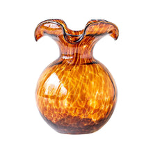 Load image into Gallery viewer, Hibiscus Small Fluted Vase, Brown Tortoiseshell
