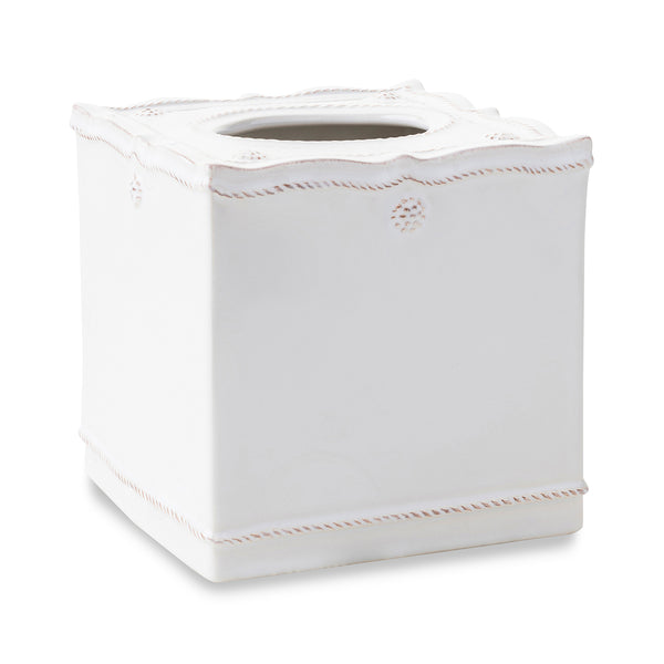 Berry & Thread Tissue Box Cover, Whitewash