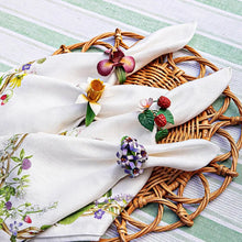 Load image into Gallery viewer, Meadow Walk Floral Napkin Rings, Assorted Set of 4
