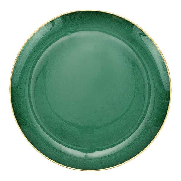 Metallic Glass Emerald Platter