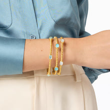 Load image into Gallery viewer, Nassau Stone Bangle, Iridescent Aquamarine Blue
