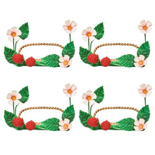 Load image into Gallery viewer, Meadow Walk Raspberries Place Card Holder, Set of 4
