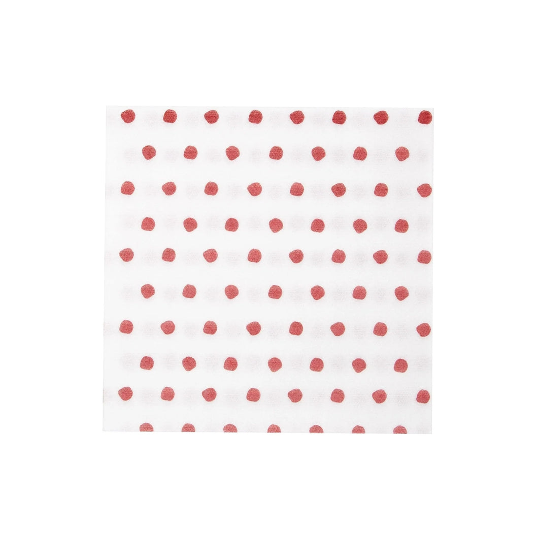 Papersoft Napkins Dot Red Dinner Napkins, Set of 20