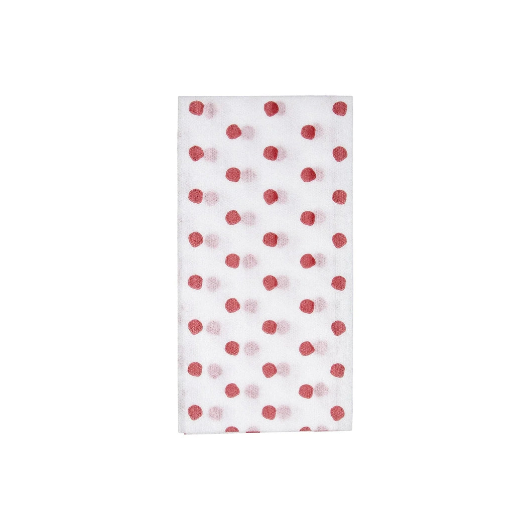 Papersoft Napkins Dot Red Guest Towels, Set of 20