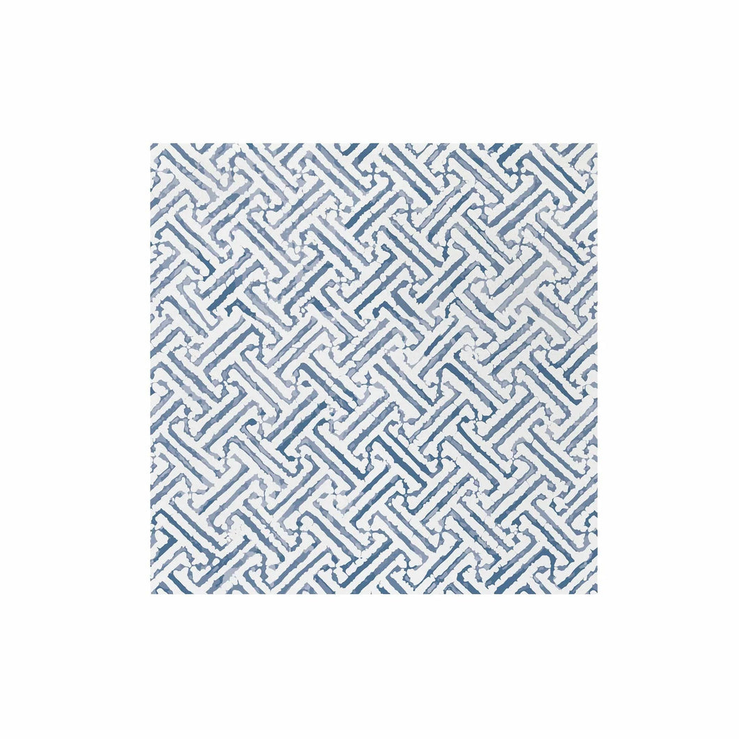 Papersoft Napkins Greek Key Blue Dinner Napkins, Set of 20