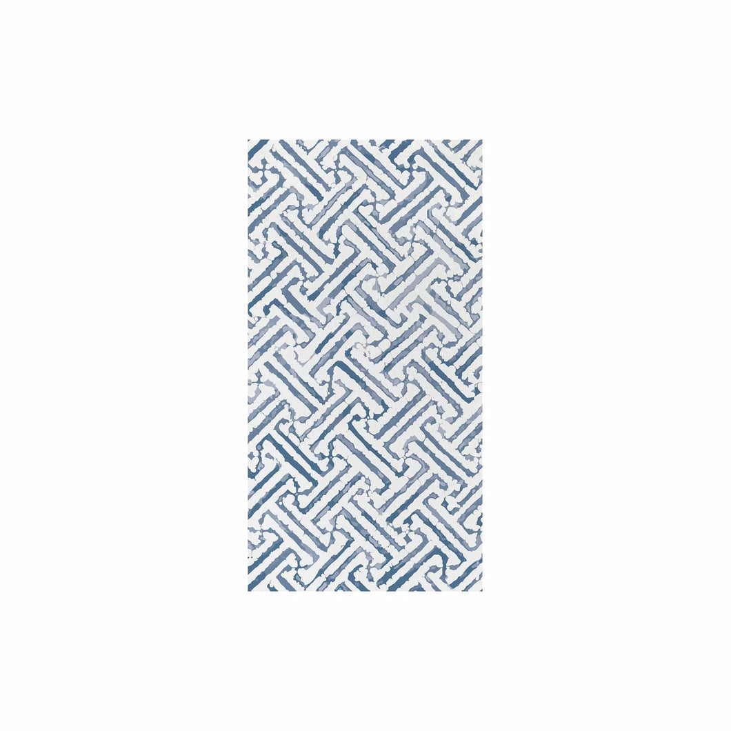 Papersoft Napkins Greek Key Blue Guest Towels, Set of 20