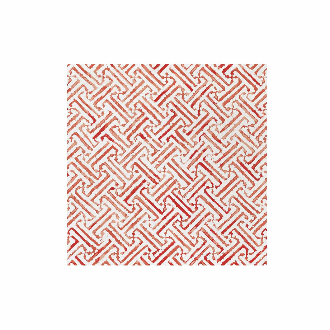 Papersoft Napkins Red Greek Key Dinner Napkins, Set of 20