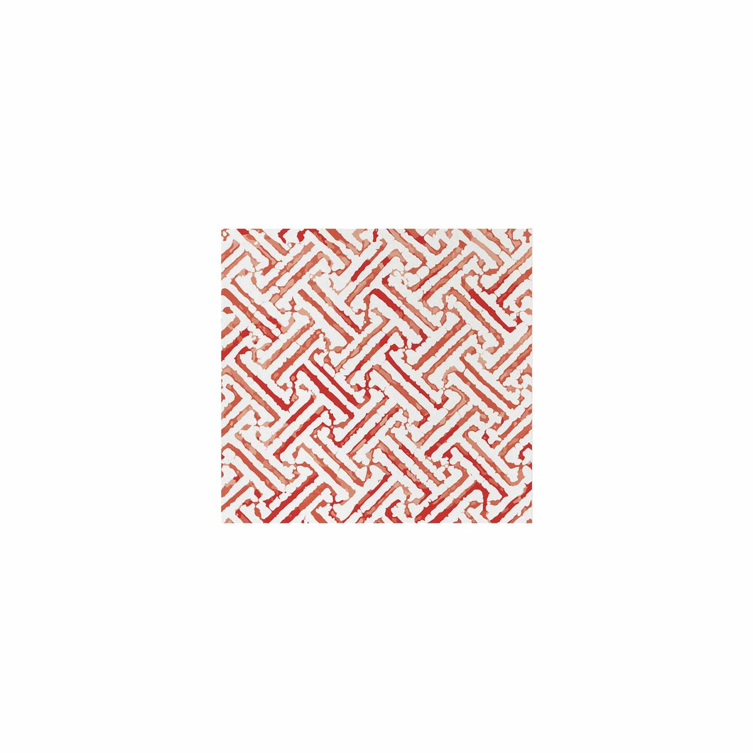 Papersoft Napkins Greek Key Red Cocktail Napkins, Set of 20