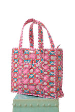 Load image into Gallery viewer, On the Road Quilted Tote, Strawberry Fields
