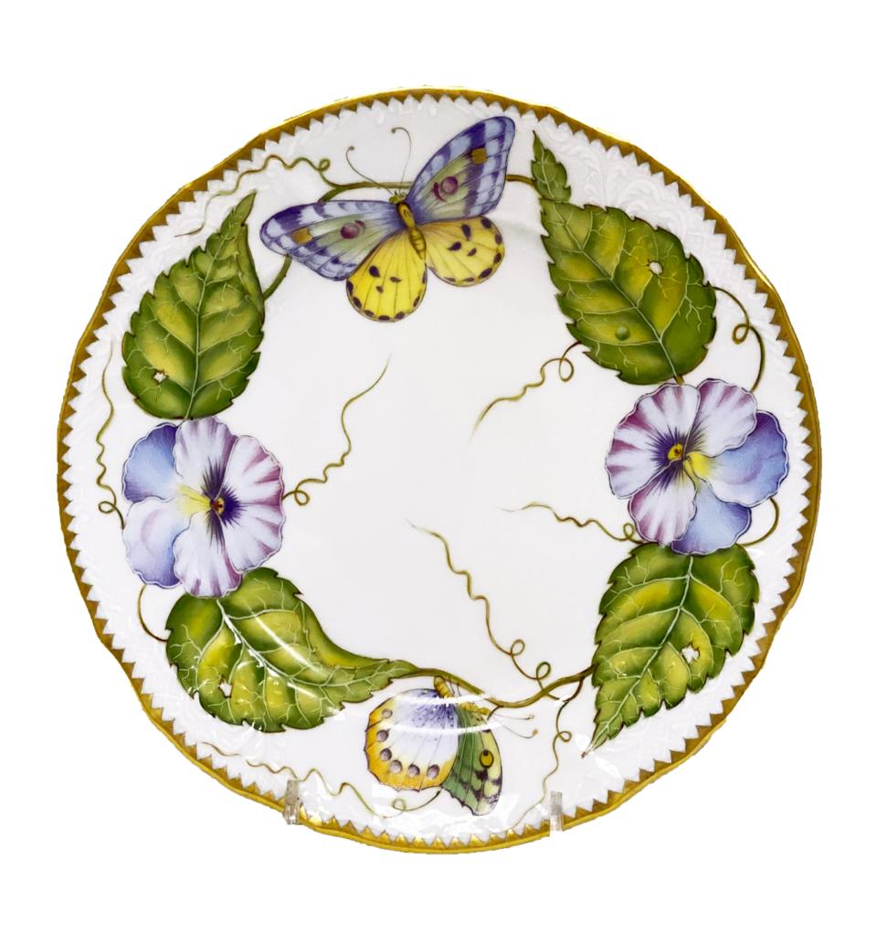 Pansy Garland Salad Plate