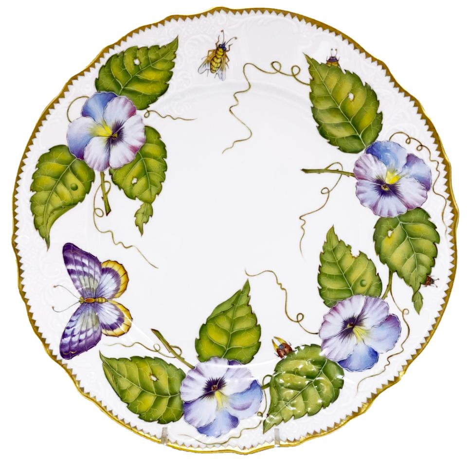 Pansy Garland Dinner Plate